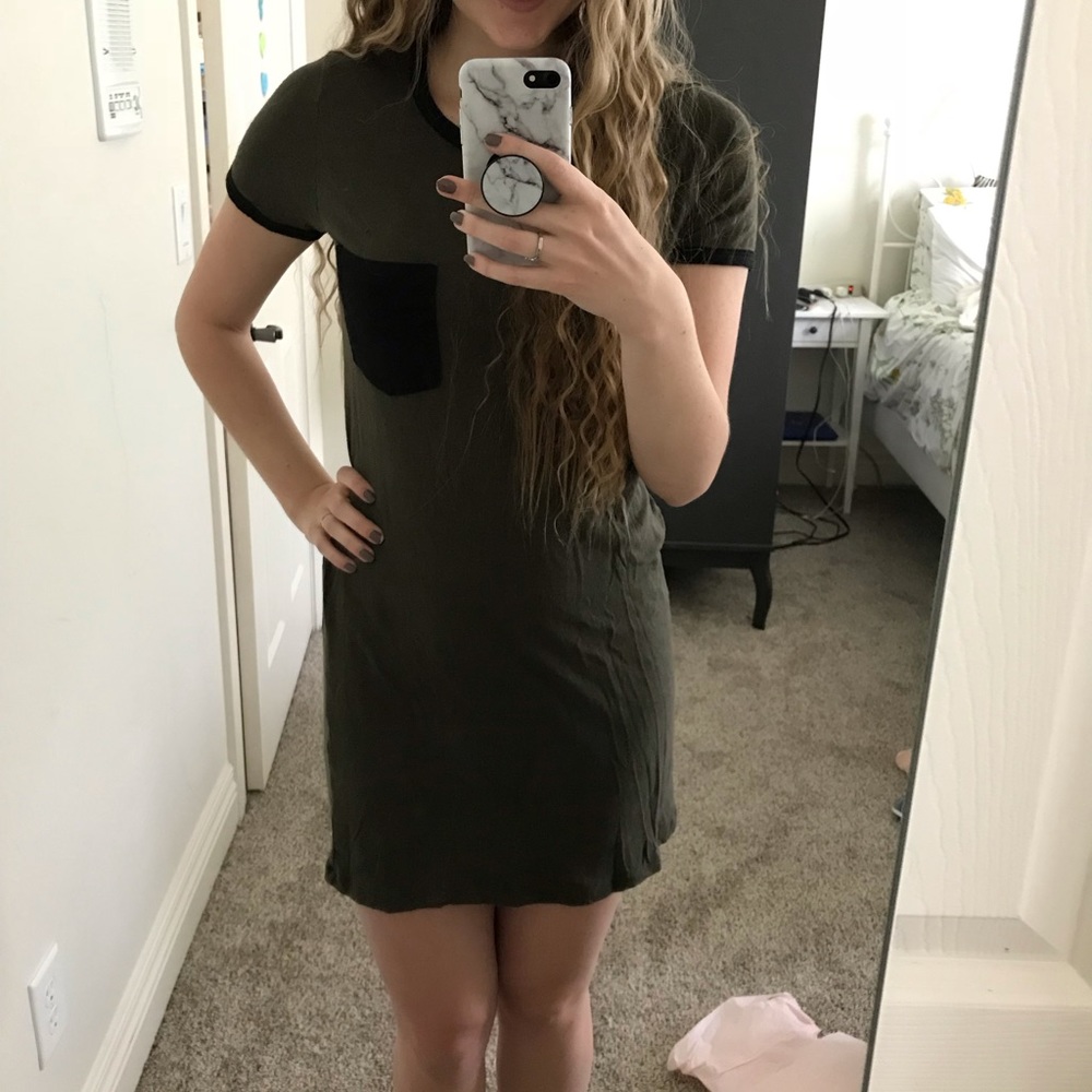 Olive T-shirt Dress